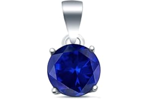 Blue Apple Co. Halo Simulated Cubic Zirconia Round 925 Sterling Silver Charm Pendant