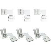GIDERWEL RGBWW 6 Pins LED Strip Connectors L Shape,6 Pack LED Strip Light 12mm Right Angle Corner Solderless Connector LED Co