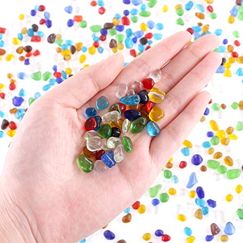 Hilitchi Glass Stones Gemstones Flat Glass Marbles for Event Weddings