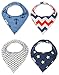 Baby Bandana Drool Bibs for Boys & Girls, 4 Pack of Absorbent Cotton with Adjustable Snaps, Baby Gift Set with Canvas Bag By Rshida Bright