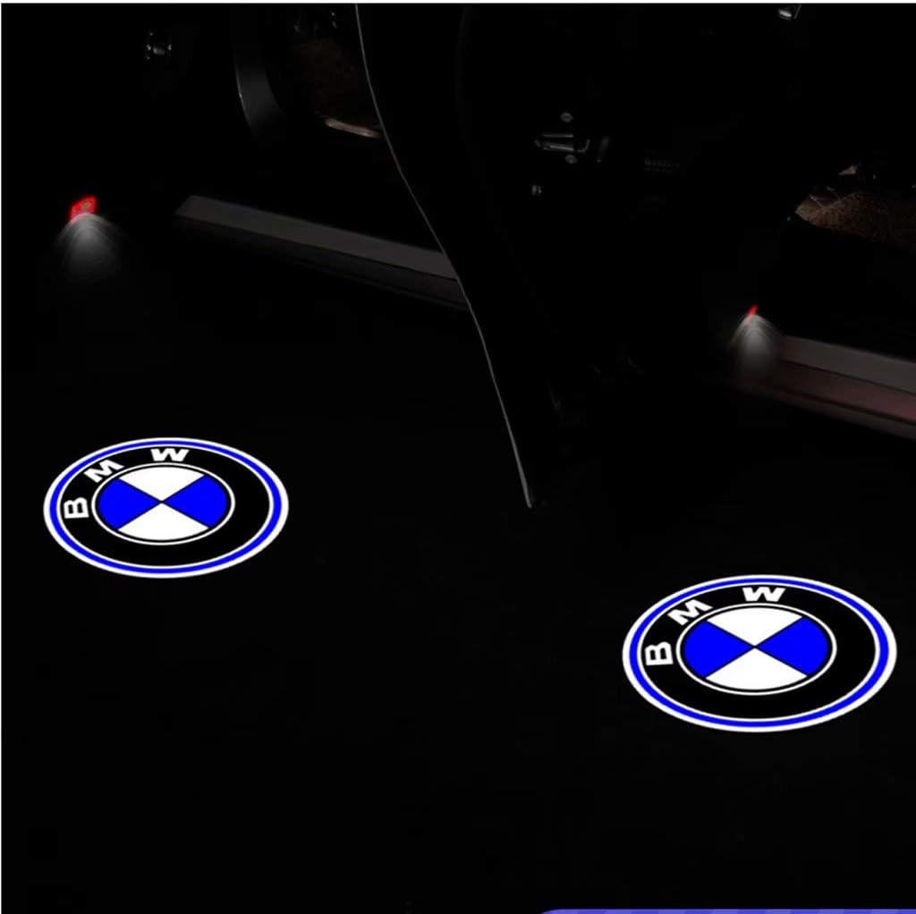 Met lcx Car Door Light Welcome Modification Door Led Sign Projection Lamp Auto Interior Lighting Welcome Lamp 2-Piece Suit,for BMW 5 Series