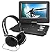 Ematic Portable DVD Player with 10-inch LCD Swivel Screen, Headphones and Car Headrest Mount, Black