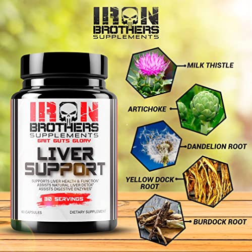 Iron Brothers Supplements Liver Cleanse Detox Supplement with Dandelion Root, Milk Thistle