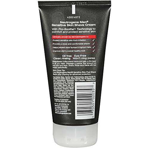 Neutrogena Men S Shaving Cream For Sensitive Skin Pro Soothe