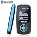RUIZU X06 Mp3 Player with Bluetooth, Mp3 Music Player with FM Radio, 100hrs Playback, and 128GB Expandable, Blue
