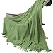 battilo Inc Intricate Woven Throw Blanket with Raised Patterns and Tasseled End 50