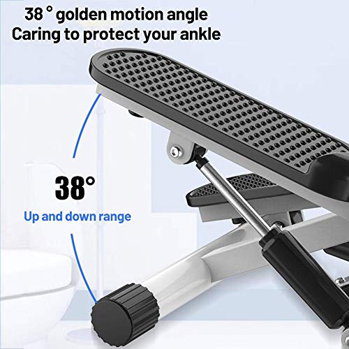 KENL-Stepper-Mini-Fitness-Stair-Stepper-Fitness-Cardio-Exercise-TrainerHeight-Adjustable-Stepper-Twisting-MachineStepper-Exercises-Equipment-Monitor-Resistance-BandsOrange