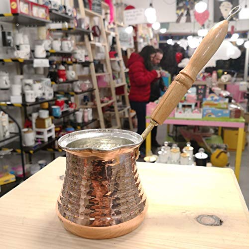 Click Here to See More Images Handmade Copper Turkish Greek Coffee Pot Maker A+