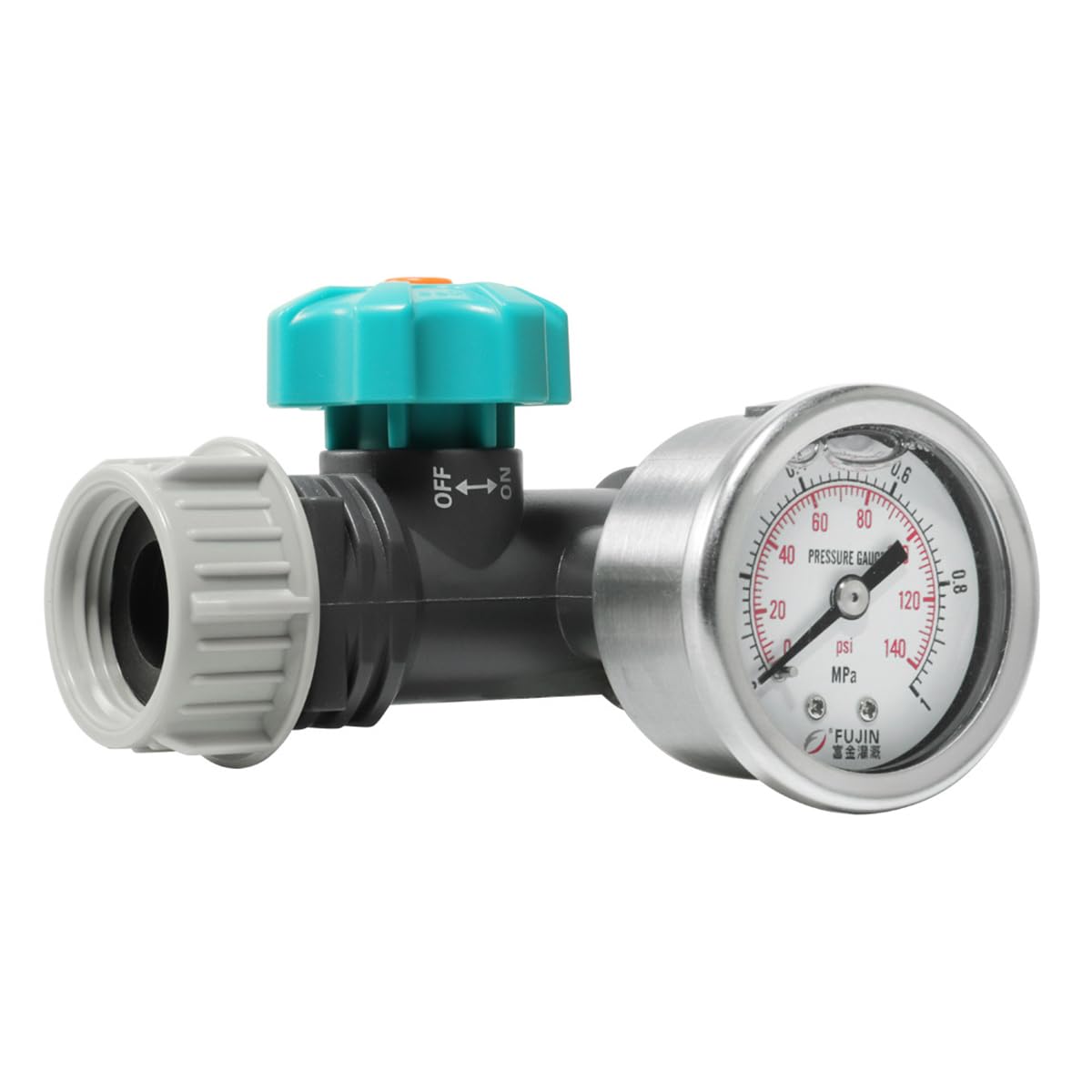 Alnicov G3/4 Inch Adjustable Water Pressure Regulator Valve with Pressure Gauge Greenhouse Garden Irrigation Controller Water Pressure Valve