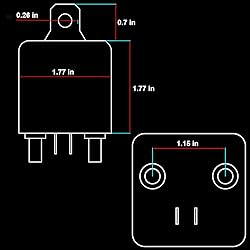 irhapsody Relay 120A, 12V Continuous Duty Relay, 4