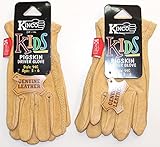 Kinco 94C (2-Pack) - Leather Work Gloves for Kids - Very Soft and Durable Pigskin Leather - Lightweight Hand Protection for those Little Hands - No Break in Needed. Ages 3-6 Yrs (See Dimensions Below)