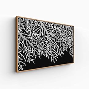 Canvas Wall Art for Living Room, Bedroom Monochrome Plants Framed Canvas Prints for Home Decoration Ready to Hang - 16x24 inches