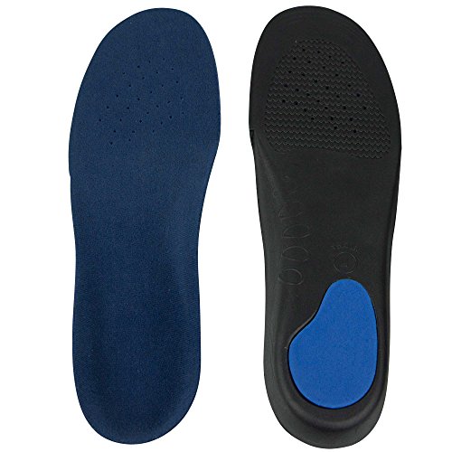 Premium Orthotic Insoles – Arch Support, Heel and Foot Pain Relief, Plantar Fasciitis Inserts (S, Blue)