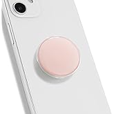 OnTheGrip Cute Solid Macaron Color Round Shape Collapsible Mobile Phone Grip Stand Holder for Smartphone Tablet Cell Phone Accessory (Pink)