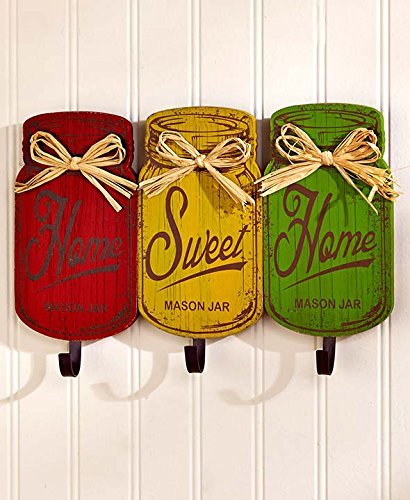 Wooden red yellow green rustic home sweet home metal ho…