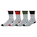 Soxnet Eco Friendly Heavy Weight Recyled Cotton Thermals Boot Socks 4 Pairs (10-13, Color Heel Top)