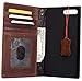 JAFO Genuine Real Leather Case for Apple iPhone 8 Plus Book Wallet Thin Cover Handmade Retro Luxury Cards Slots Slim Brown Daviscase
