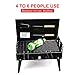 Xiangban Portable BBQ Charcoal Grill Set with Fork & Spatula - Small Barbeque Grills for Cooking Picnic Camping