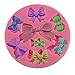 Efivs Arts 8 Mini Bows butterfly Silicone Mould Fondant Sugar edible Bow Craft Molds for Valentine's Day gifts,DIY Cake Decorating 3.5