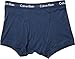 Calvin Klein Men's Underwear Cotton Classics 3 Pack Trunks, Grey Sky/Rebel/Intuition, Large