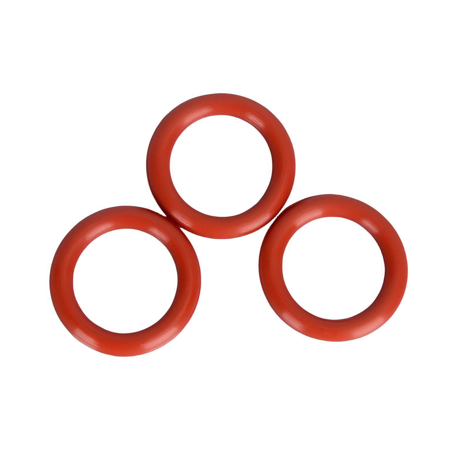 MACHSWON 30 Pcs Silicone O-Rings Gasket Rings Seal Grommets Gasket 60mm OD 53mm ID 3.5mm Width Silicone Washer Round Sealing Ring Red