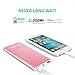 Portable Charger, Shinngo 4000mAh Ultra Slim Power Bank Aviation Aluminum Surface External Battery Pack 2.1A&1A Output and 2A Input with Travel Case for iPhone Samsung Galaxy and More (Rosegold)