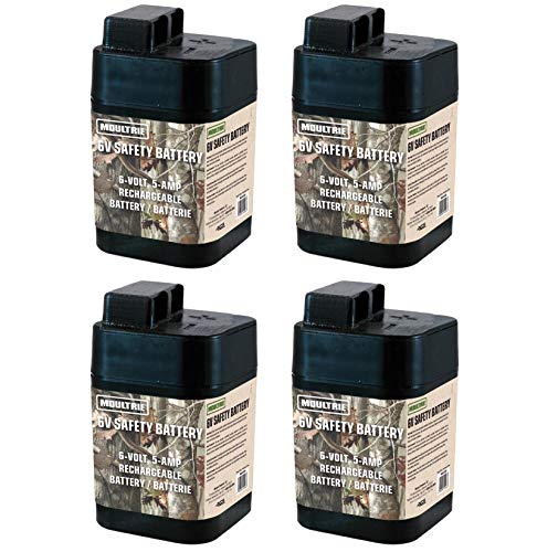 4 MOULTRIE 6 Volt Rechargeable Safety Batteries for Automatic Deer Feeders |SRB6