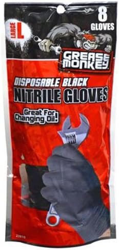 GREASE MONKEYNitrile Disposable Glove, Pack of 8, Large