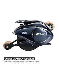 Carrete de pesca Goture Ares Max de 22 lb de fibra de carbono, 6,3:1, carrete de bocina de perfil bajo, sistema de freno magnético, 10 + 1 rodamientos blindados