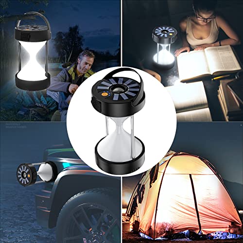 LED Camping Lantern, Bebiger Rechargeable Hanging Tent Light 1000LM 4 Light Modes, Portable Emergency Lights for Camping/Hiking/Hurricane/Outages with Hook, Type C-USB Charging Cable Included