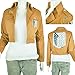 IDS Home Halloween Fashion Jacket Cosplay Costume Clothes Unisex Long Sleeve Khaki Jackets Japanese Anime Cosplay Costume Anime Cosplay Jacket Harness Outfit, XXL