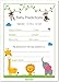 Papery Pop 30 Baby Shower Prediction and Advice Cards, Boy or Girl - Baby Shower Games Decorations Activities Supplies Invitations - Safari Jungle Zoo Animals