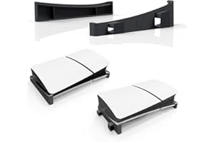 HESUPY Horizontal Stand for New PS5 Slim Console, Base Holder Accessories for PS5-Slim Disc & Digital Edition Bracket (Black)