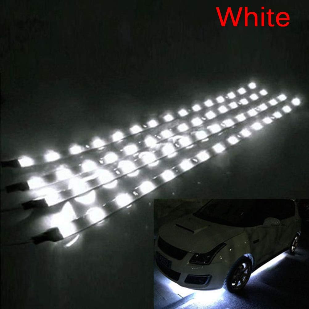 CCCYMM 6PCS Waterproof DC 12V Motor LED Strip Underbody Light For Car Motorcycle