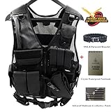 Tactical Vest Military Vest Modular Assault Vest Law Enforcement Vest Pistol Magazine Pouch Rifle Magazine Pouch Pistol Holster Utility Adjustable Velcro Crossdraw Holster
