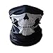 CIKIShield Seamless Skull Face Mask Bandana Motorcycle Face Masks Skeleton Face Shield (3pcs-white)