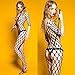 LOVELYBOBO 3-Pack Womens Fishnet Lingerie Full Bodystocking Plus Size Bodysuits Lace Eye Mask Suspender Black