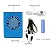 Aromandina Globalstore Personal Necklace Fan, Small USB Fan Portable Desk Battery Operated 3 Speeds for Office Home Table(18650 Battery Included) (Blue)