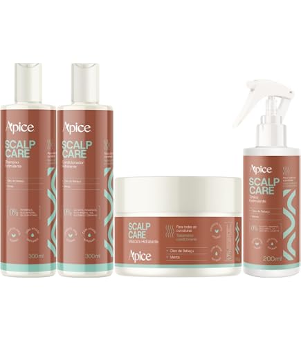 Kit Shampoo Condicionador E Esfoliante Em Pasta Scalp Care Apice