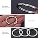 80 Pieces Round Flat Key Chain Rings Metal Key Rings Split Key Rings for Home Car Keys Organization,Arts(Four Sizes)