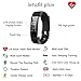 LETUFIT PLUS Fitness Tracker + Heart Rate Monitor,IP67 Waterproof Smart Wristband With Pedometer Watch for Android and Ios (purple)