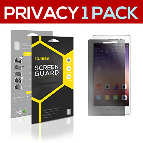 SOJITEK Huawei Ascend P7 Premium Anti-Glare Matte Anti-Spy Privacy Screen Protector [1-Pack] - Lifetime Replacements Warranty + Retail Packaging