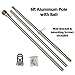 FlagsImp 6 Foot Aluminum Silver Pole with (Ball)