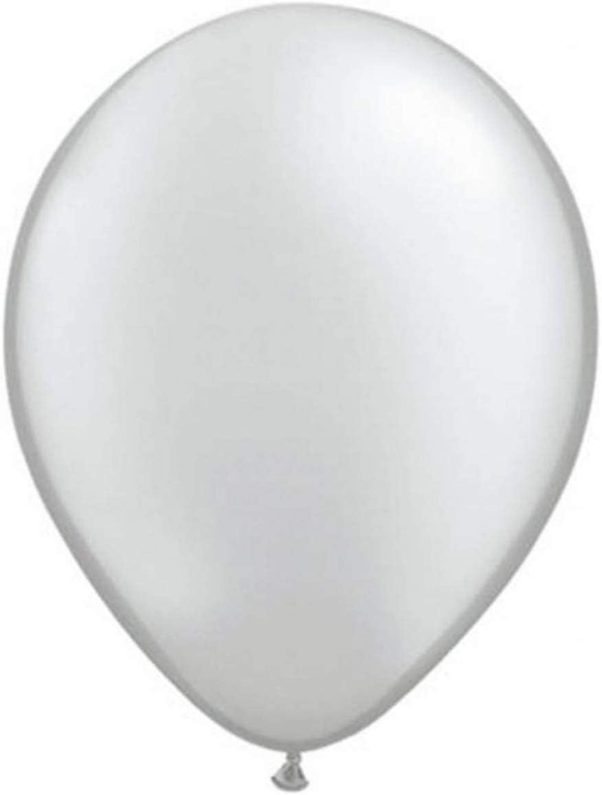 Folat 08404 Silver Balloons Metallic 30 cm-10 Pieces, 10 Pack
