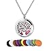 UNKE Aromatherapy Essential Oil Diffuser Necklace - Tree of Life Round Pendant Locket