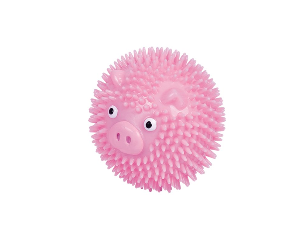 Nobby TPR Pig Spiky Ball, 6.5 cm, Pink