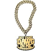 TrophySmack 'Got that Dawg in Me' Turnover Chain, Chrome Gold/Black | Chrome Gold Chain, Black Acrylic Pendant. 35 in Chain, 6 in Pendant, 10 oz. Sideline Hype and Locker Room Bragging Rights