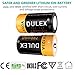 DULEX 12-Pack CR123A Rechargeable Batteries 700mAH 3.7V RCR123A Lithium Batteries with Charger Compatible Arlo VMC3030 VMK3200 VMS3130 3230C 3430 3530 Security Cameras Alarm System