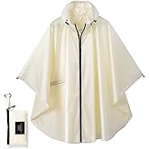 POWINSUN Fashion Hooded Rain Poncho Waterproof Raincoat Jacket with pocket for Women/Men/Adult