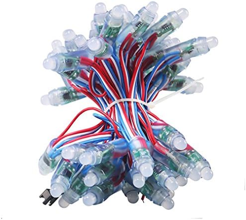 100leds WS2811 RGB Pixels Light Waterproof Full Color Led Module DC5V 12mm Digital Addressable LED Light for Channel Letter Signs, for Outdoor, Indoor, decorative, Gardens, Homes